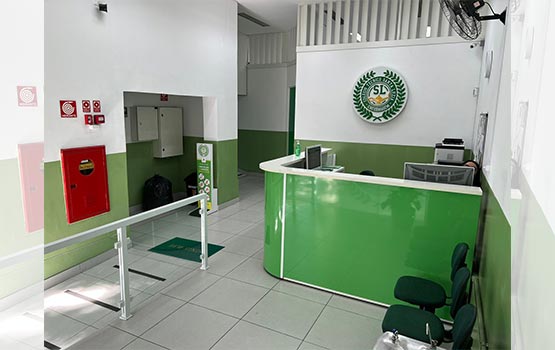 Recepção da unidade de Póa